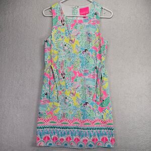 Lilly Pulitzer Shift Dress Womens 2 Marli Stretch Shift Pop Up In The Beginning